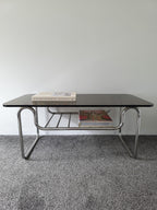 1970s Chrome & Smokey Glass Top Coffee Table