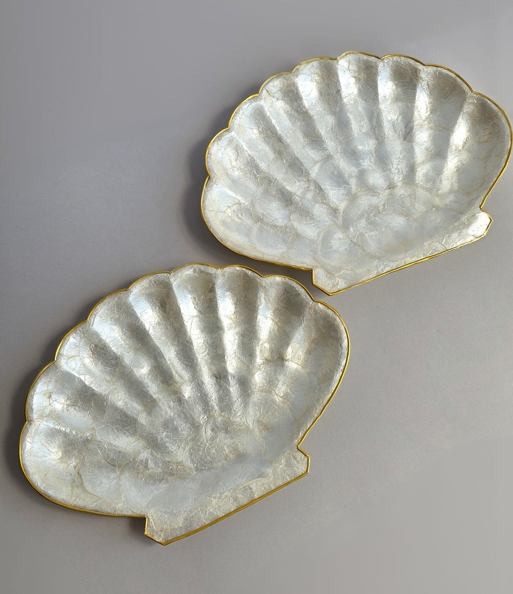 Vintage Capiz Shell Dishes