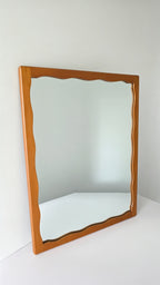 1960s Scalloped NZ Rimu wall mirror