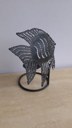 Sculptural metal fish tealight holder