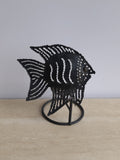 Sculptural metal fish tealight holder