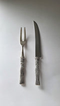 Vintage Silea silver-plated carving knife and fork