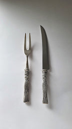 Vintage Silea silver-plated carving knife and fork