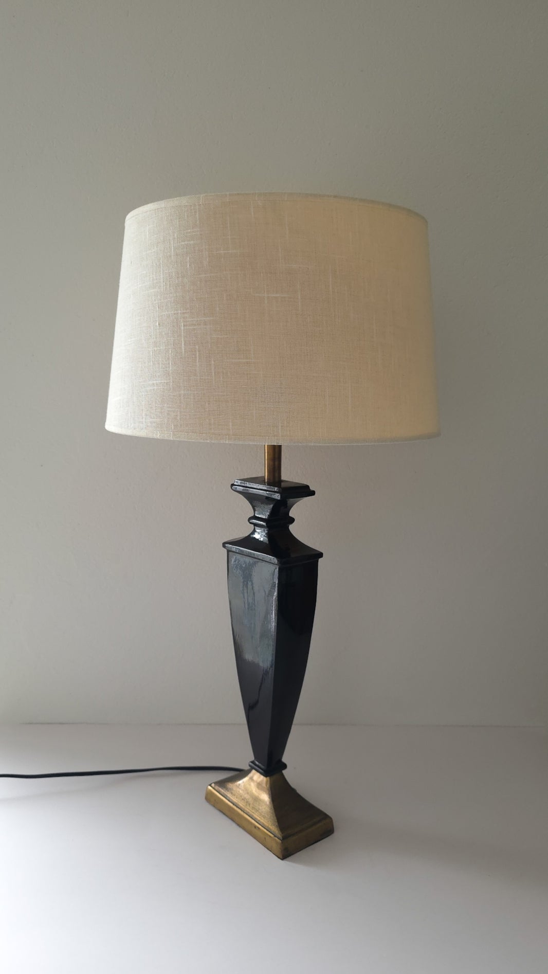Tall Art Nouveau style table lamp