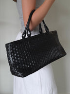 Vintage Italian Woven Leather Bag