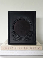 Antique French frame with ribbon and wheat design