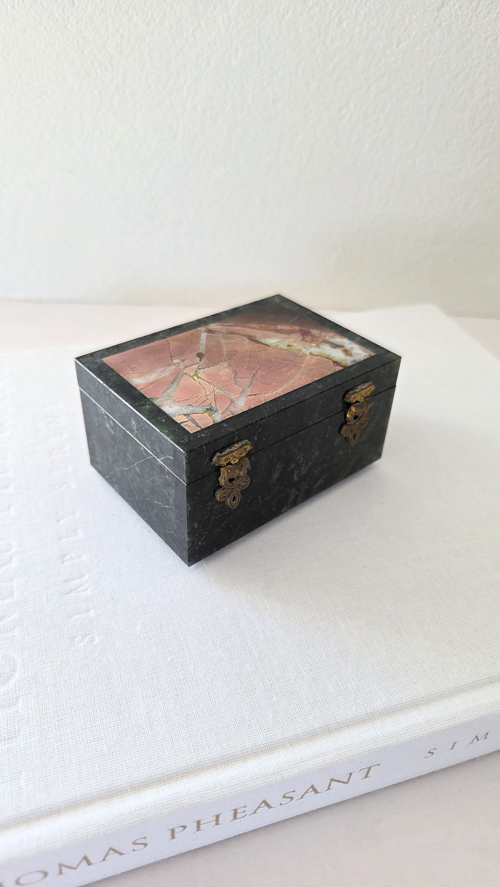 Antique Russian Jasper with pink quartz inlay