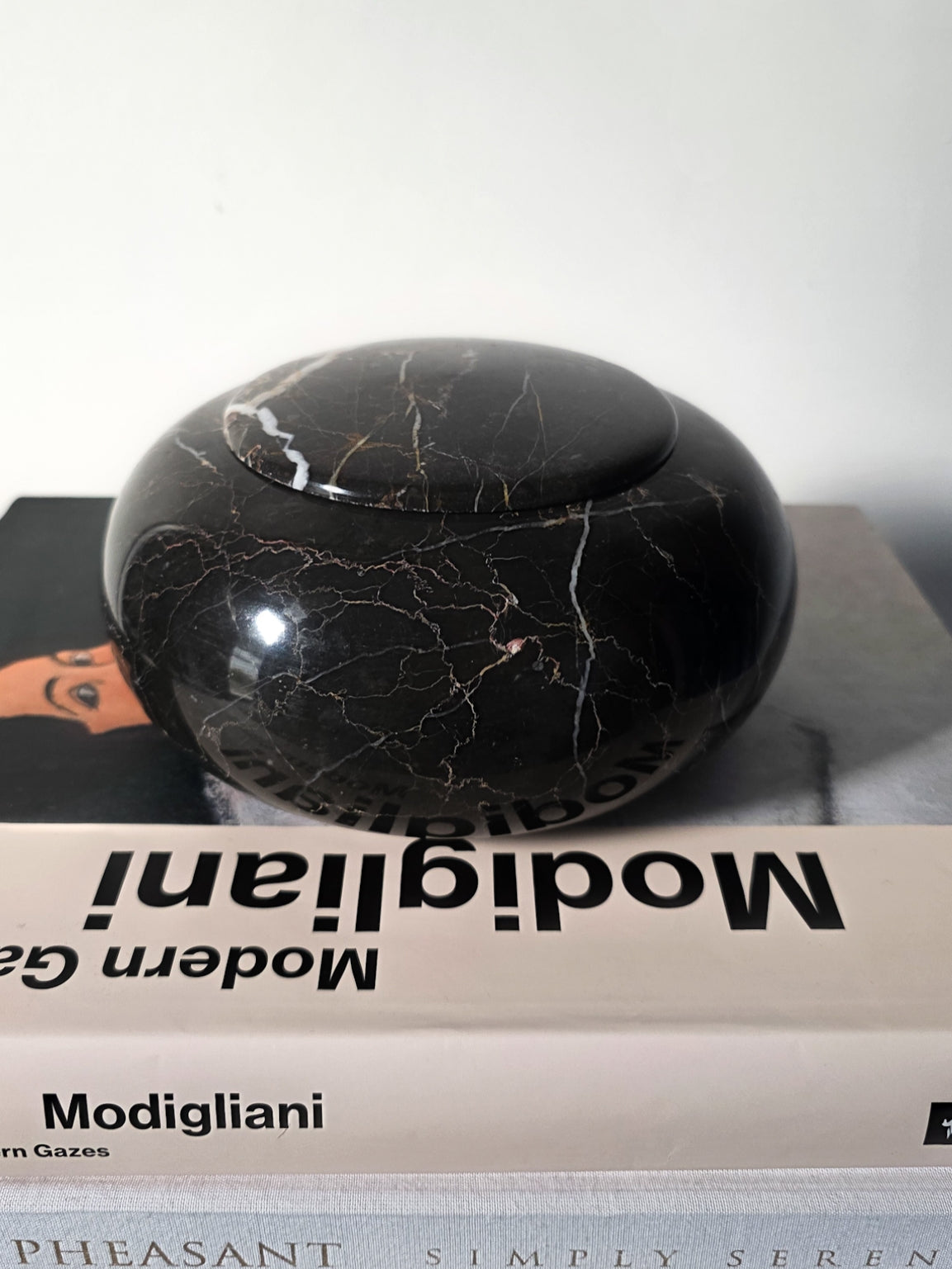 Vintage Marble Bowl with Lid