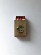 Antique Brass & Jade Matchbox Holder
