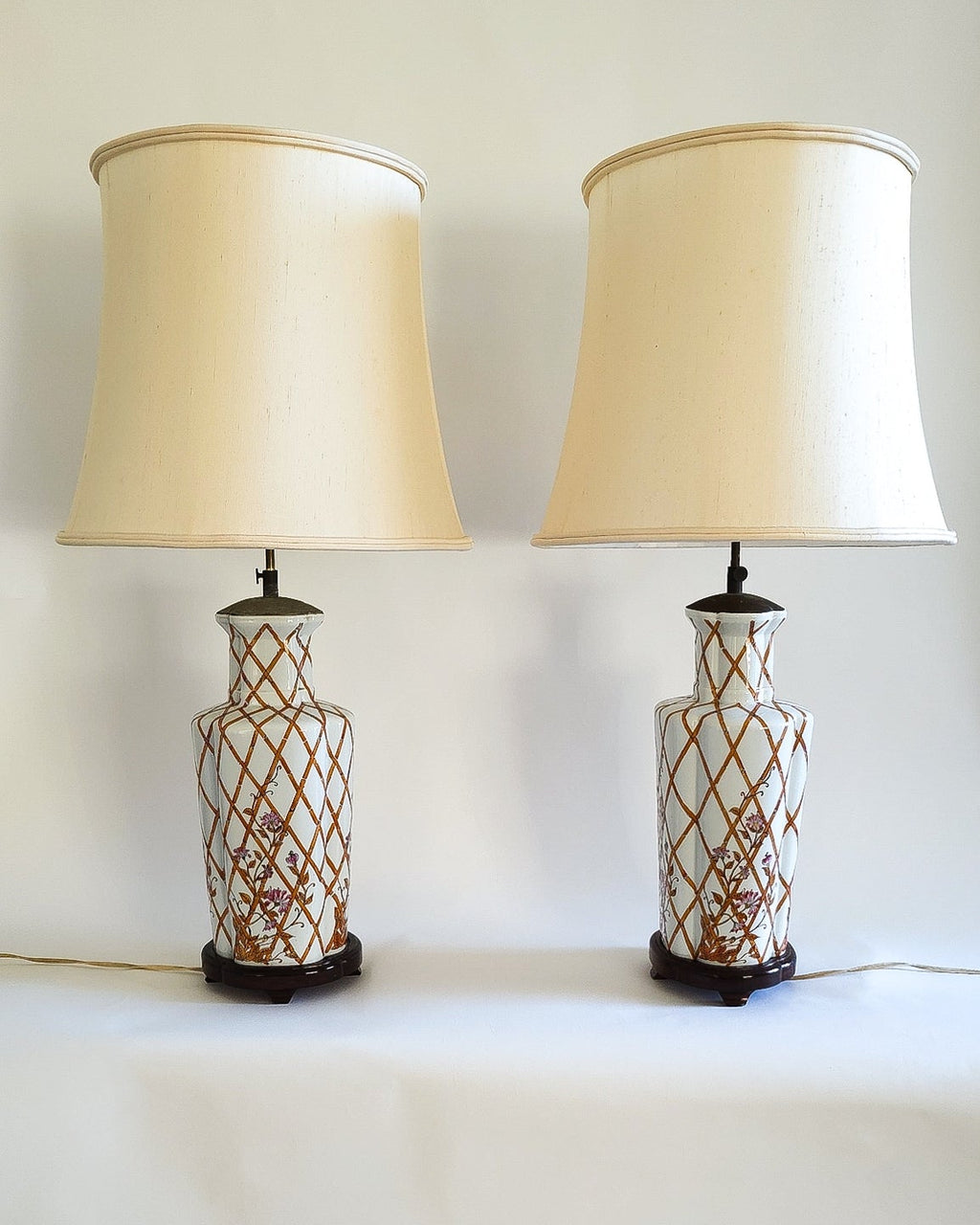 Pair of Vintage Chinese Porcelain Lamps