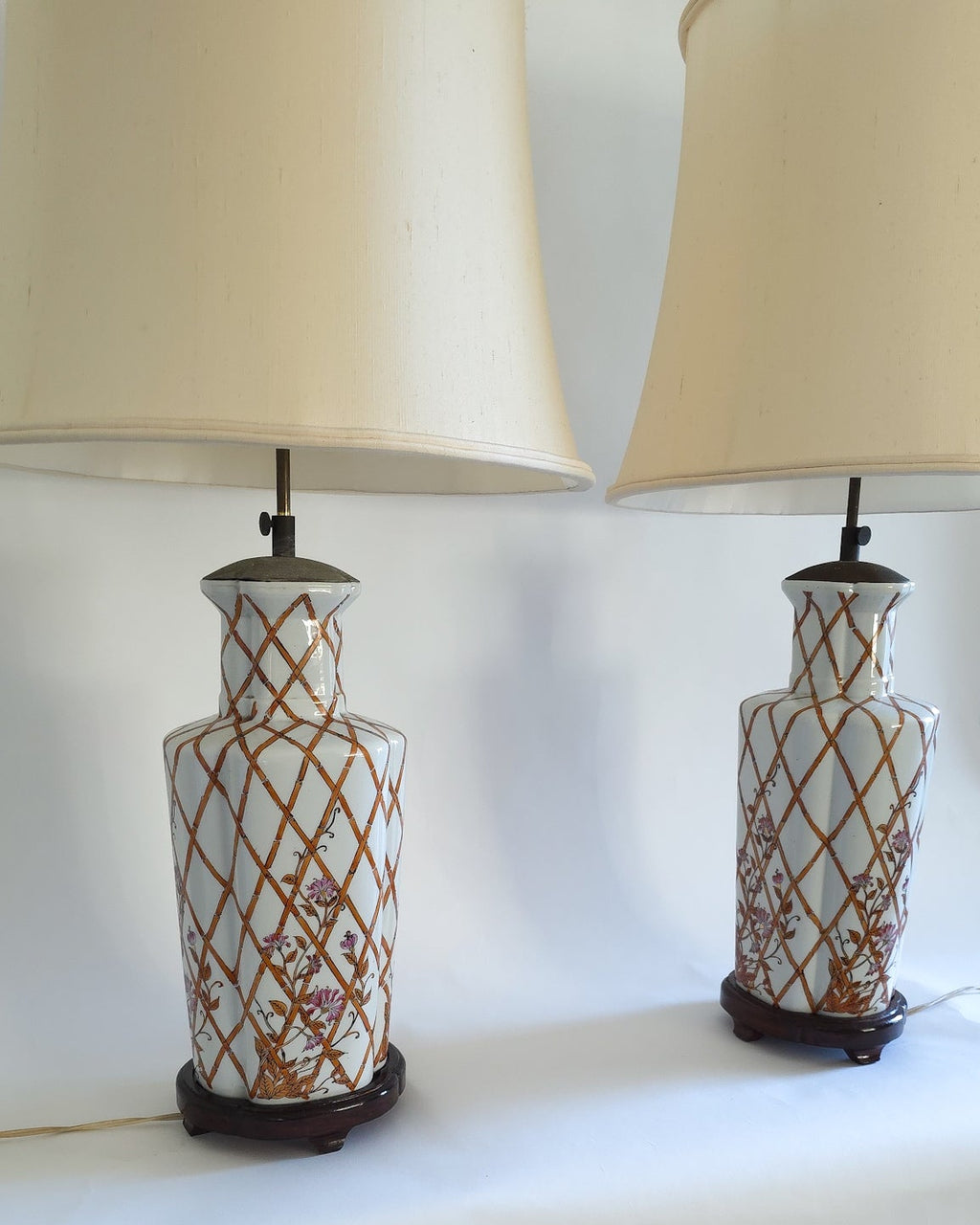 Pair of Vintage Chinese Porcelain Lamps