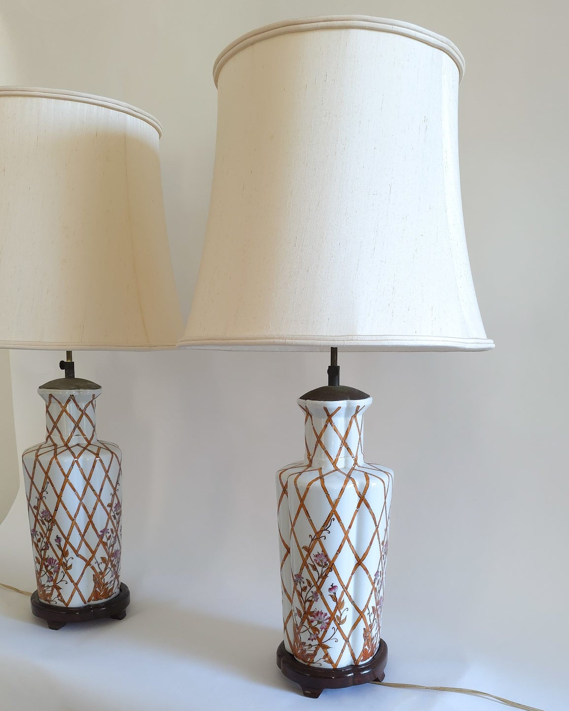 Pair of Vintage Chinese Porcelain Lamps