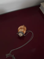 Antique natural shell & mother of pearl snuff box pendant