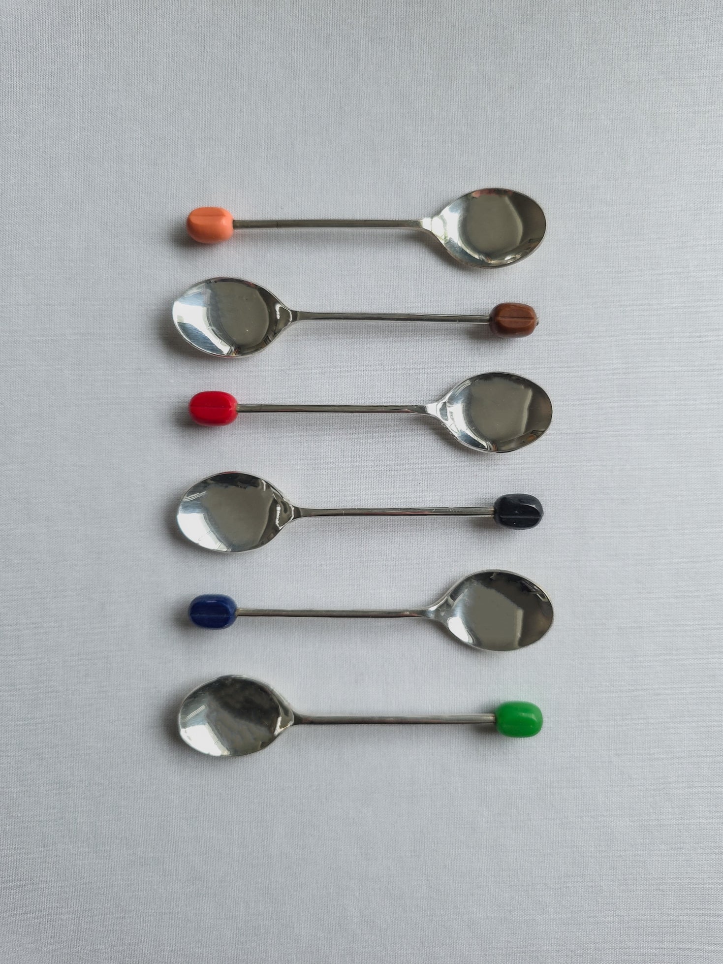 Mid century coffee spoons with coffee bean detail