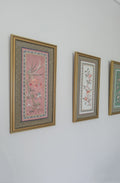 Framed Art Deco Hand Embroidered Chinese Silk Panels