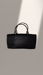 Vintage Italian Woven Leather Bag