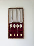 Antique Silver Plate Card Suit Coffee Spoons