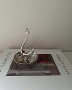 Vintage Silver Plated Swan Ring Holder