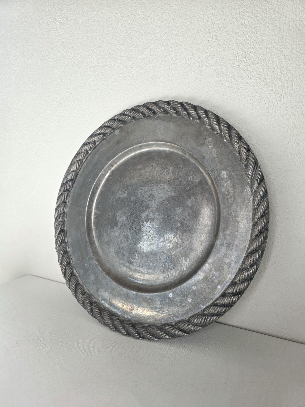 Vintage Aluminum Rope Detail Tray/Dish