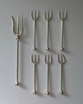 Vintage Silver Plated Trident Hors d'oeuvre Forks
