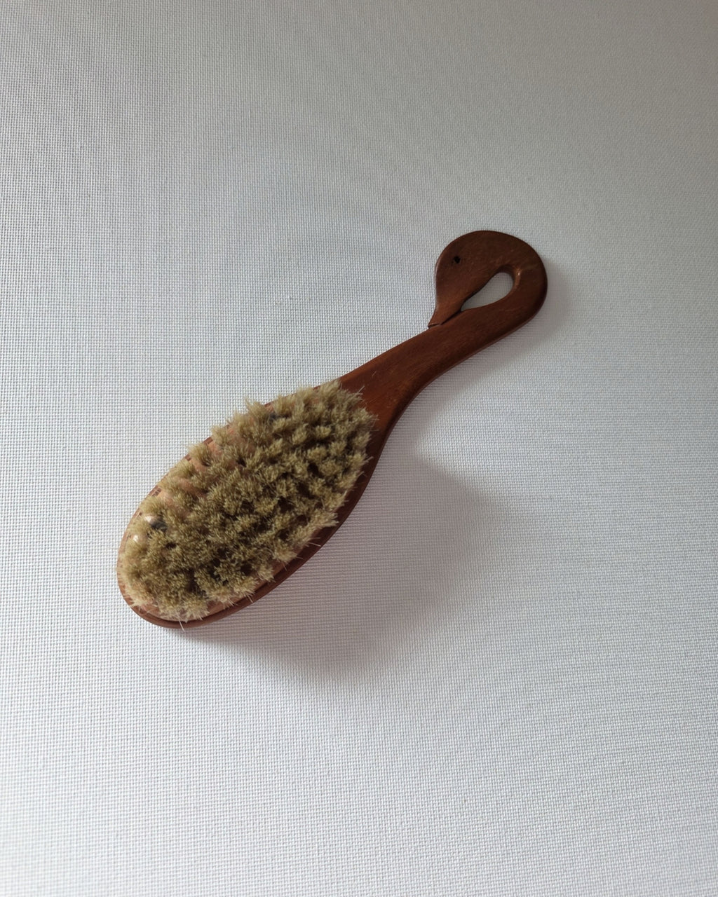 Vintage Handcarved Wooden Swan Brush