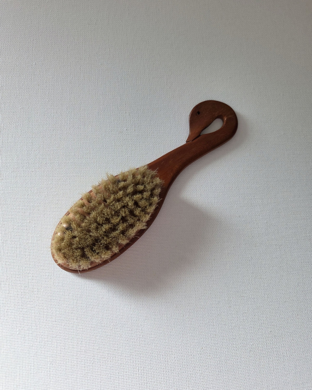 Vintage Handcarved Wooden Swan Brush