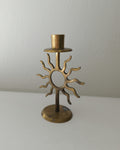 Vintage Brass Celestial Candle Holder