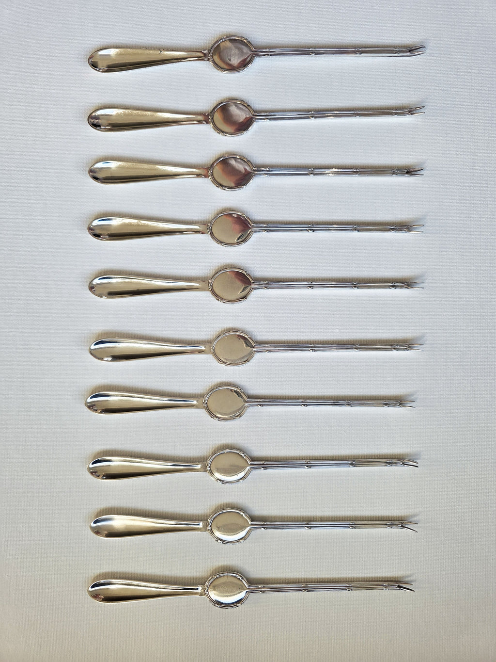 Vintage silver plated lobster forks