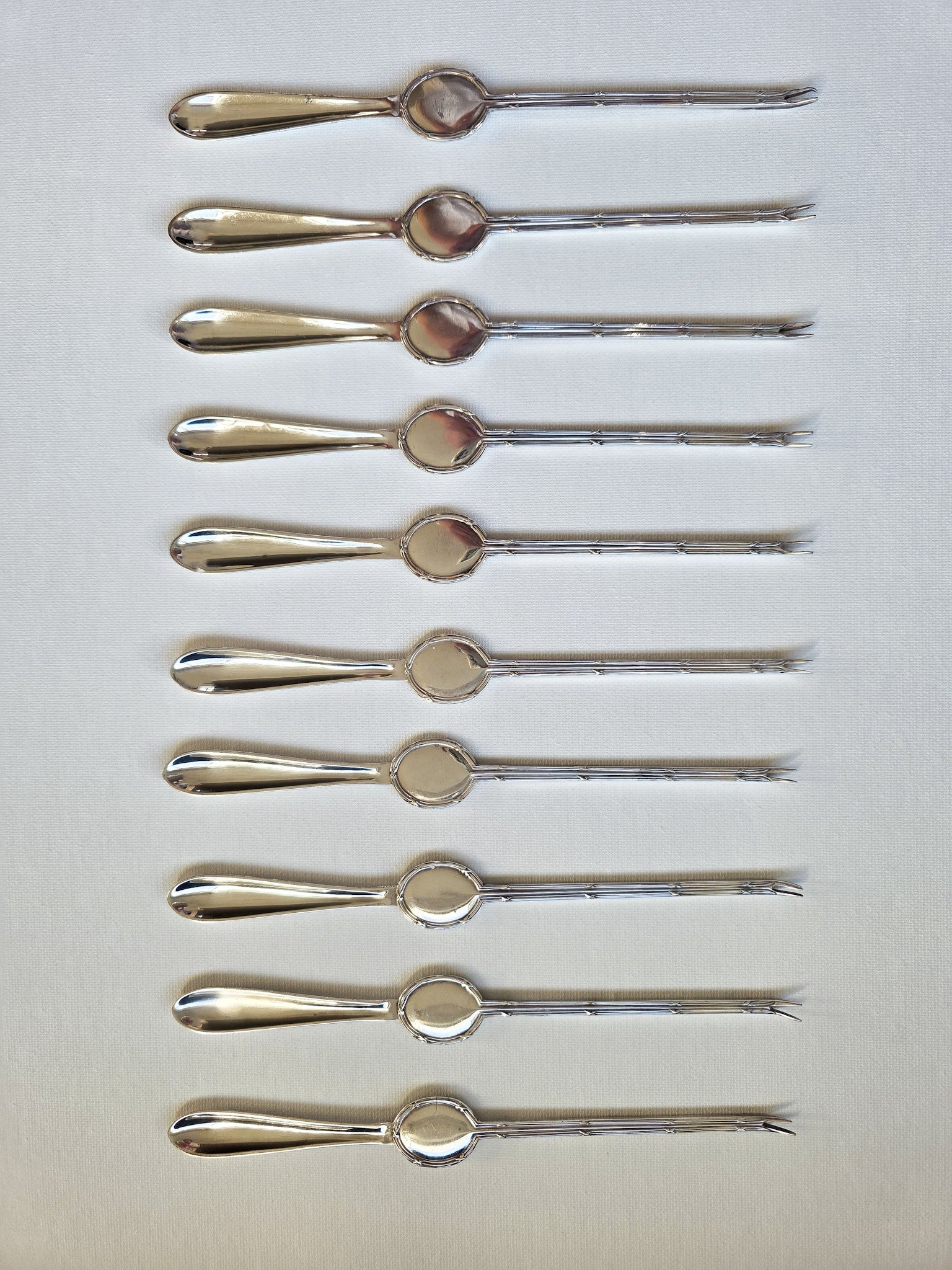 Vintage silver plated lobster forks