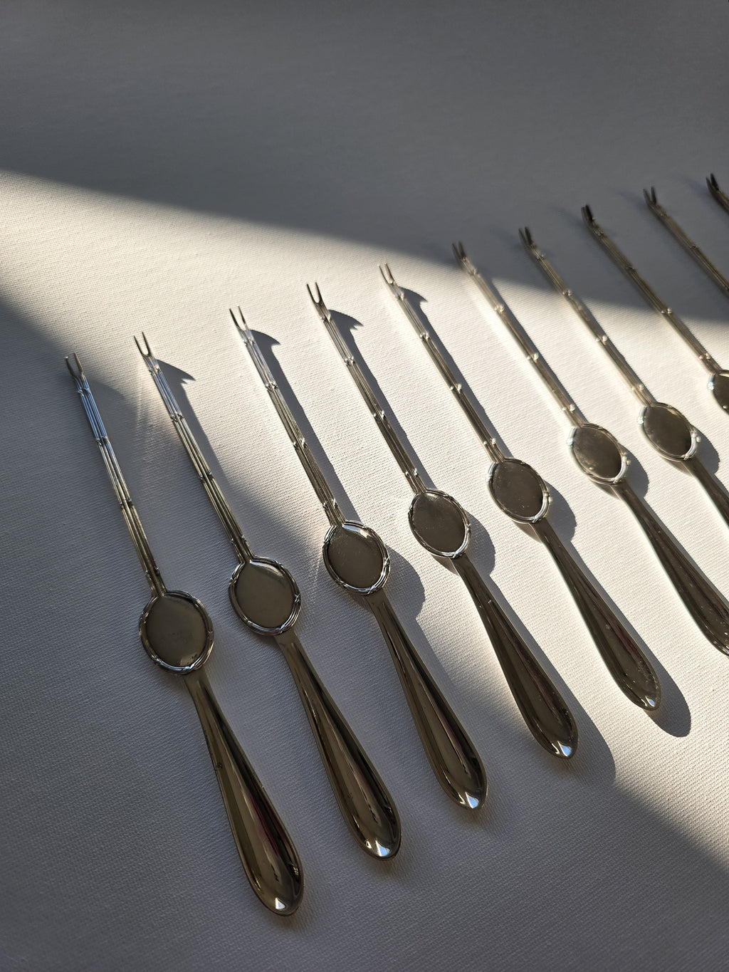 Vintage silver plated lobster forks