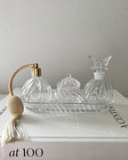 Vintage Glass Perfume Vanity Set