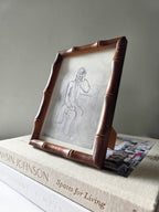 Vintage Wood Carved Bamboo Frame