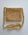 Natural Wood Beaded Bag