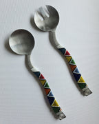 Beaded Wavy Salad Servers