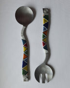 Beaded Wavy Salad Servers