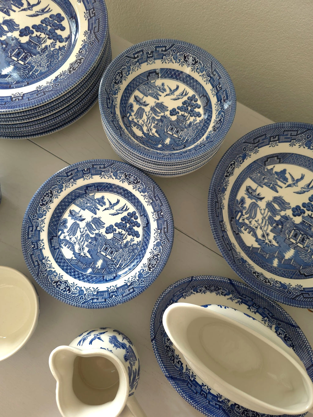 Vintage Blue Willow by Churchill England 40 Piece Set