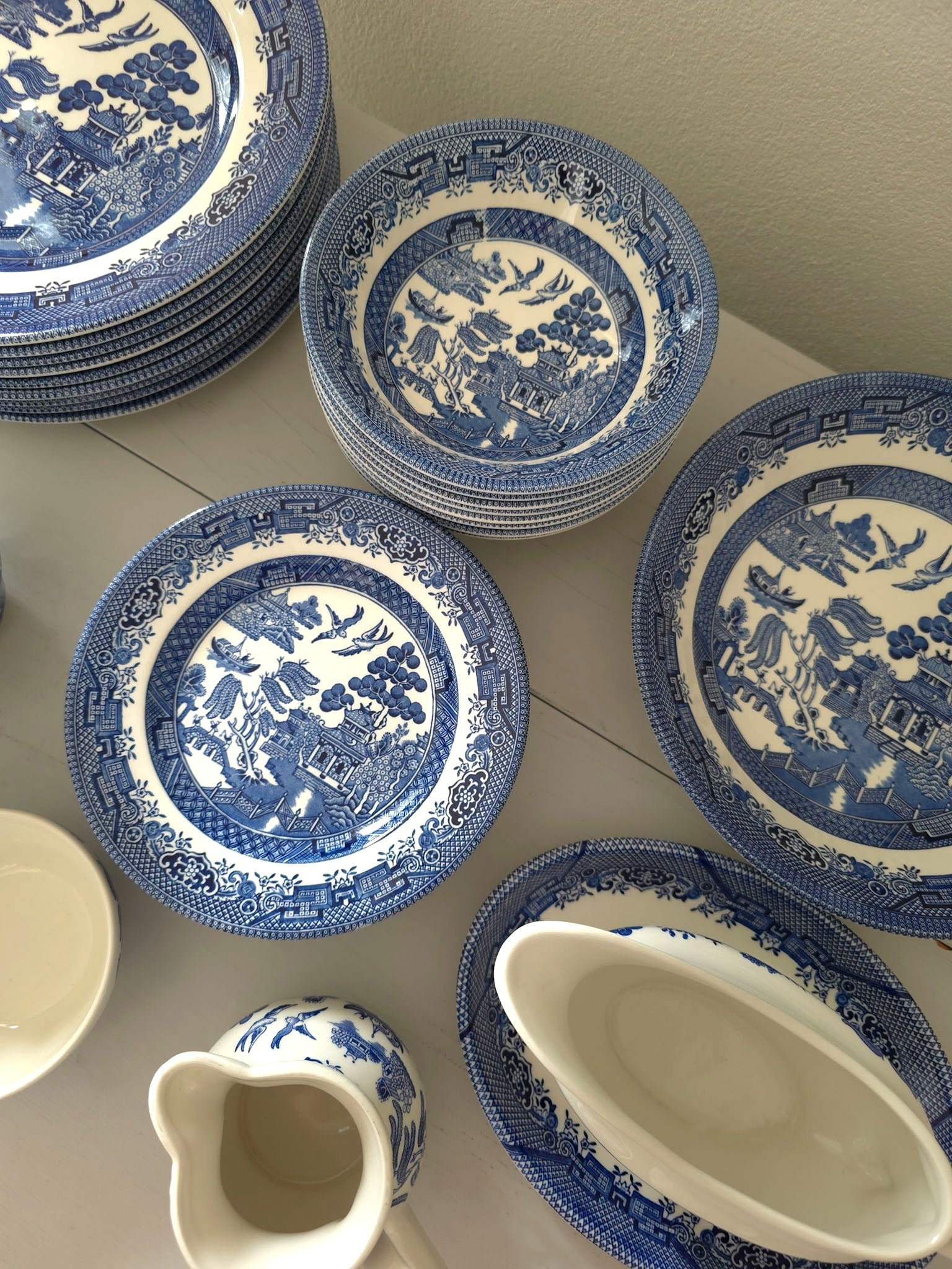 Vintage Blue Willow by Churchill England 40 Piece Set