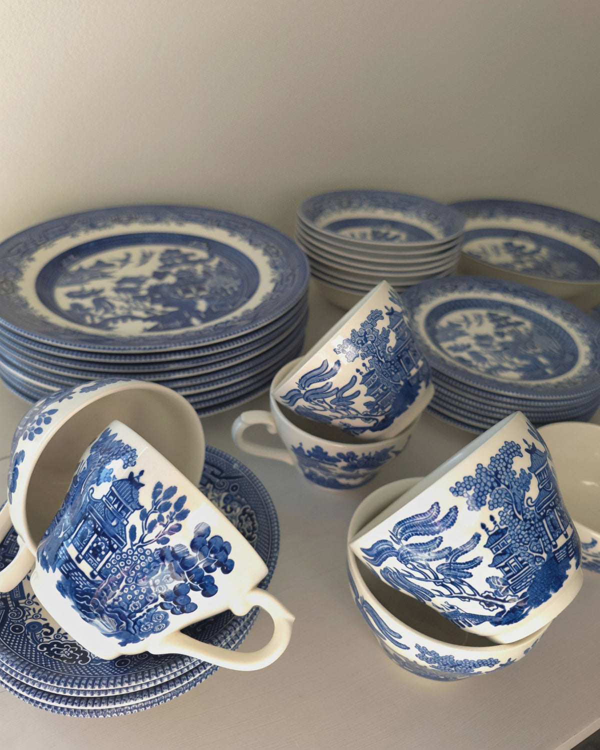 Vintage Blue Willow by Churchill England 40 Piece Set