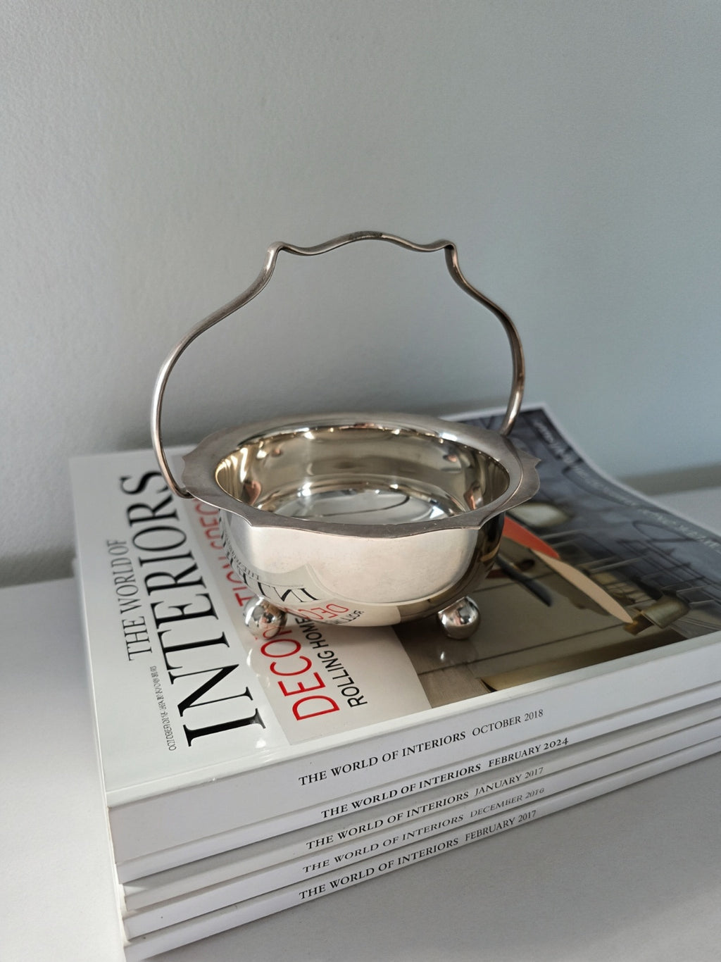 Vintage Silver Plated Bon Bon Dish with Ball Feet