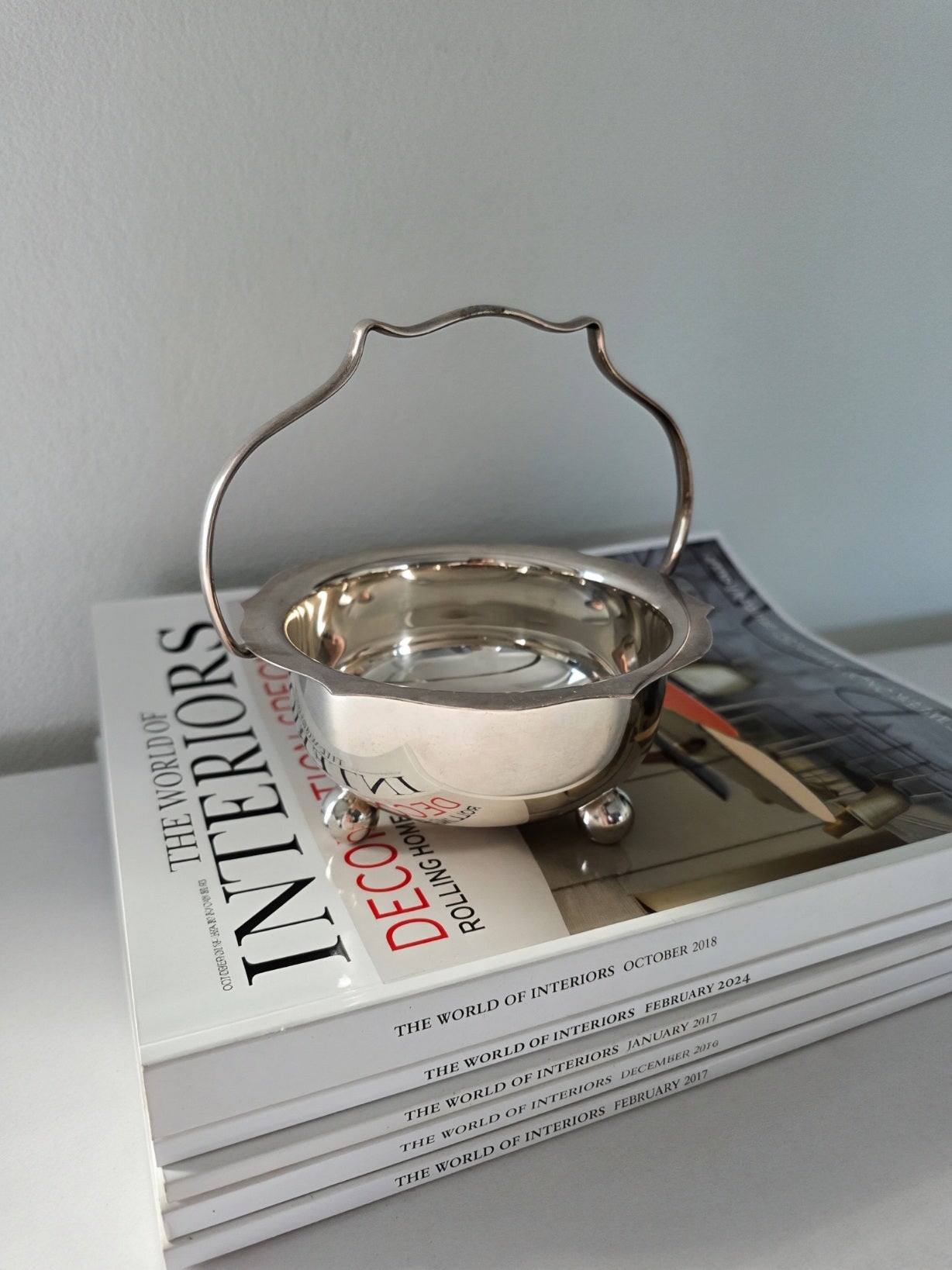 Vintage Silver Plated Bon Bon Dish with Ball Feet