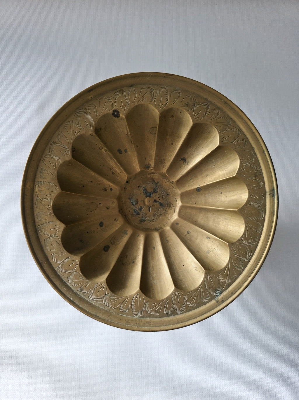 Vintage Brass Pedestal Bowl