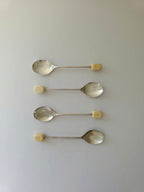 Antique Silver Plate Card Suit Coffee Spoons