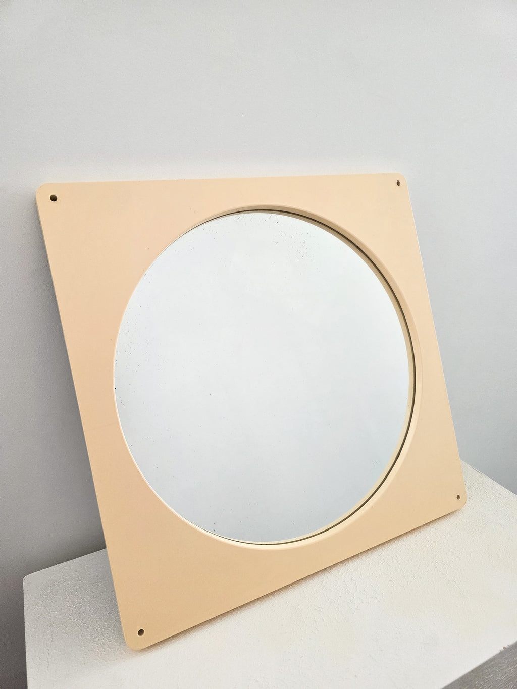 Vintage Caroma Wall Mirror - Beige