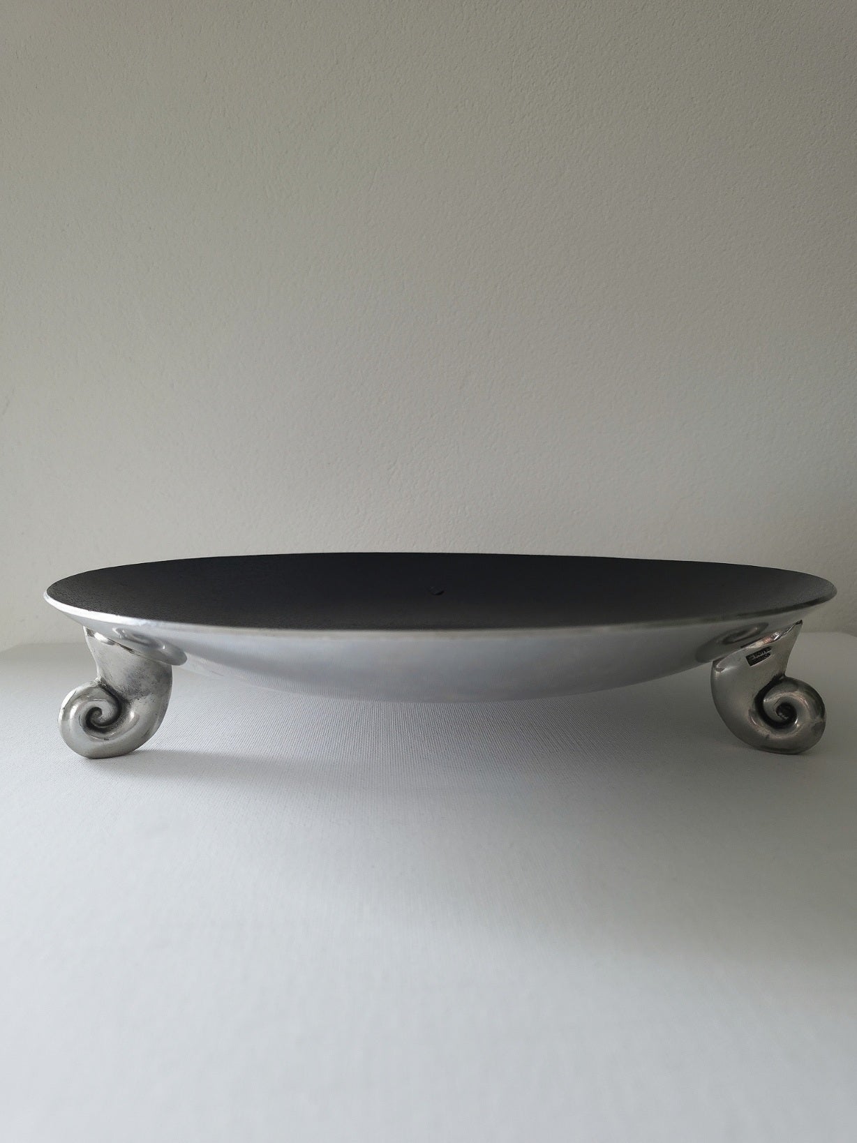 Large Carrol Boyes Bowl with Scroll Feet, Signed