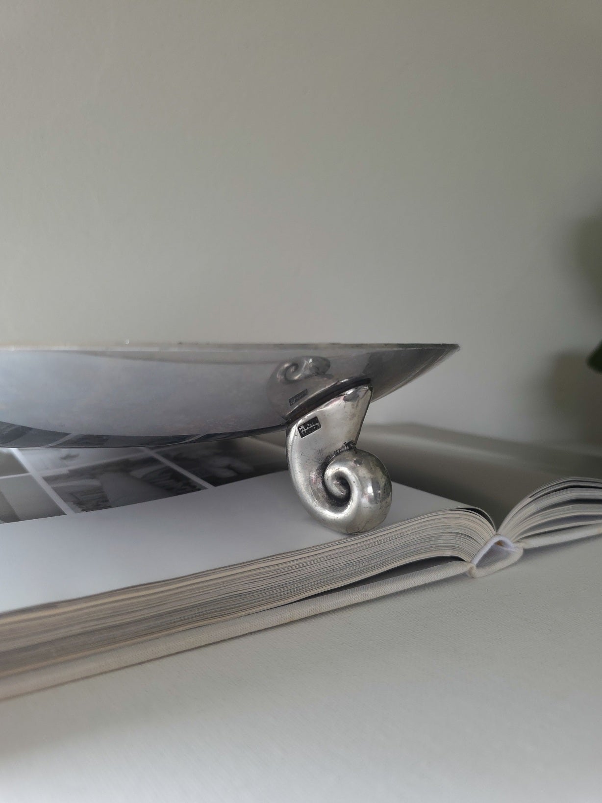 Large Carrol Boyes Bowl with Scroll Feet, Signed