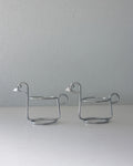 Chrome Metal Bird Egg Cups