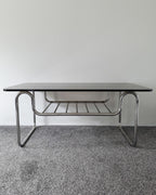 1970s Chrome & Smokey Glass Top Coffee Table