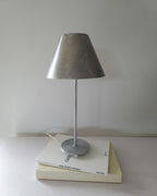 Vintage Chrome Lamp with Hand Forged Metal Lamp Shade