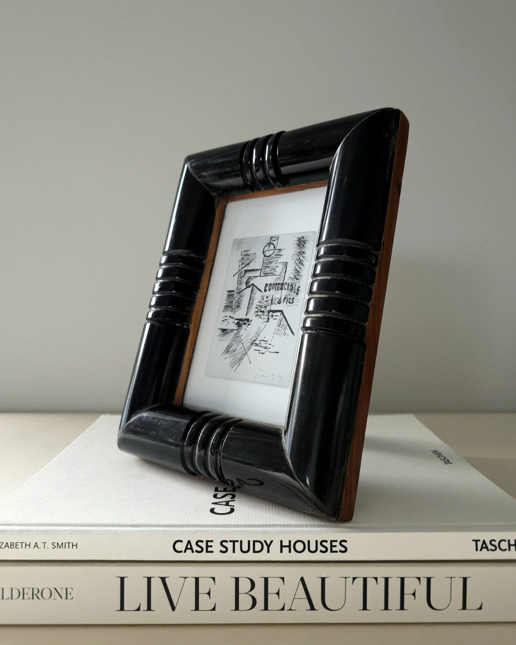 Chunky Ebonized Wood Black Frame