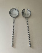 Rope Twist Stainless Steel Salad/Pasta Servers